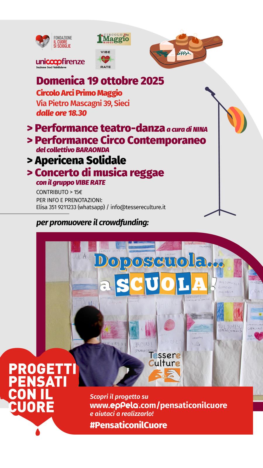 Serata di raccolta fondi per il progetto Doposcuola...a scuola!